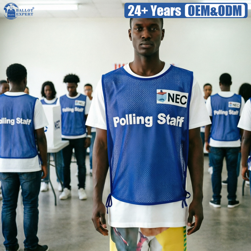 Sport-Style Mesh Polling Staff Vest 5